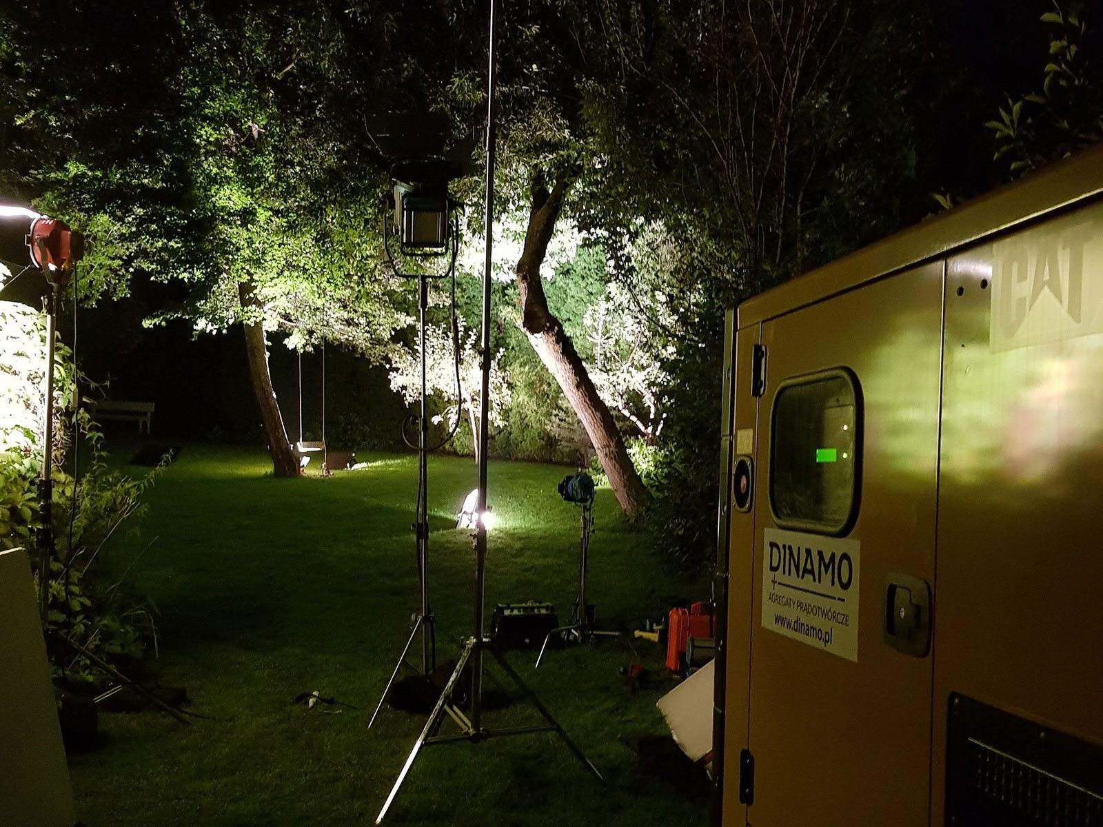 Plan filmowy zasilanie całego planu filmowego